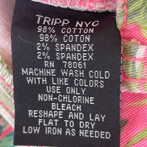 Tripp NYC jeans skinny floral pink waist 26 - Picture 6 of 7